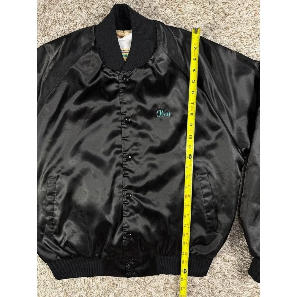 Vintage Auburn Sportwear Let's Make A Deal Satin Bomber Jacket Men's Large